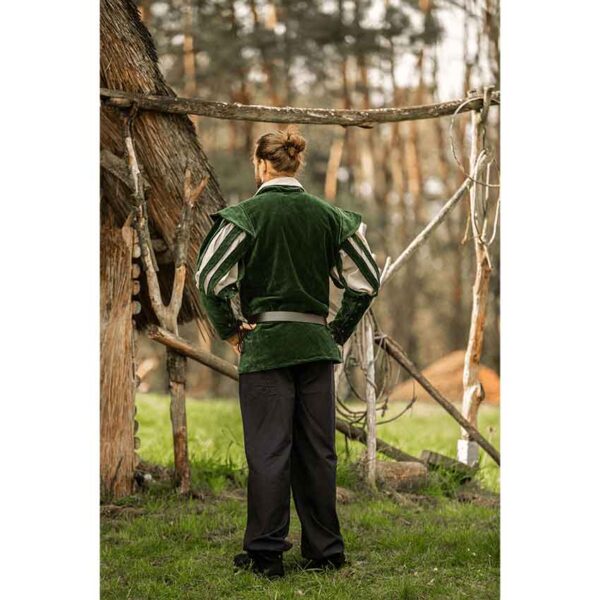 Brandolf Landsknecht Slit Sleeve Doublet - Green
