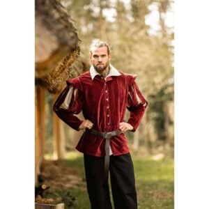 Brandolf Landsknecht Slit Sleeve Doublet - Red