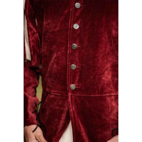 Brandolf Landsknecht Slit Sleeve Doublet - Red