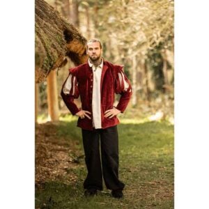 Brandolf Landsknecht Slit Sleeve Doublet - Red