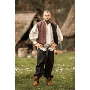 Irvin Hand Woven Cotton Medieval Vest - Brown