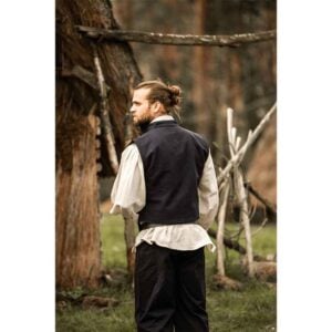 Irvin Hand Woven Cotton Medieval Vest - Black