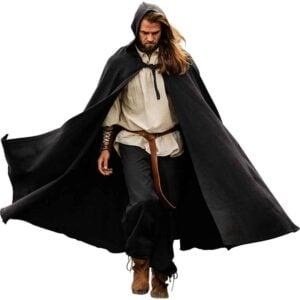 Frantz Cotton Adventurer's Cloak - Black