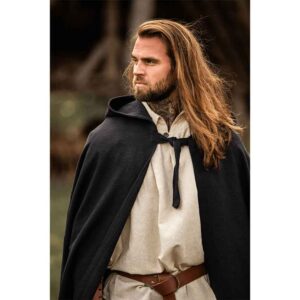 Frantz Cotton Adventurer's Cloak - Black