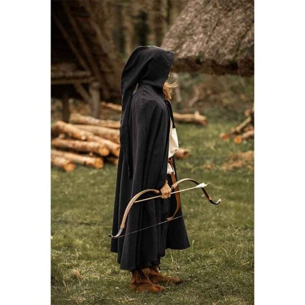 Frantz Cotton Adventurer's Cloak - Black
