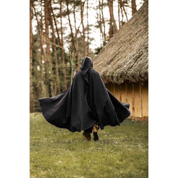 Frantz Cotton Adventurer's Cloak - Black