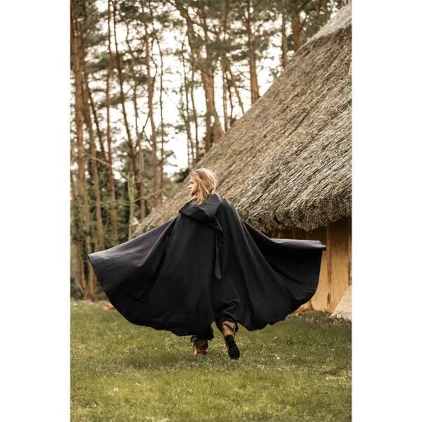 Frantz Cotton Adventurer's Cloak - Black