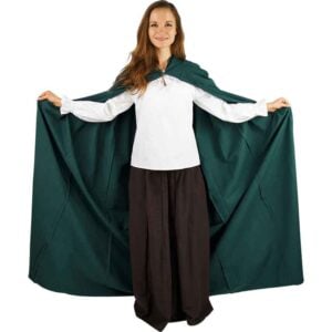 Gunnar Medieval Cotton Cloak - Green
