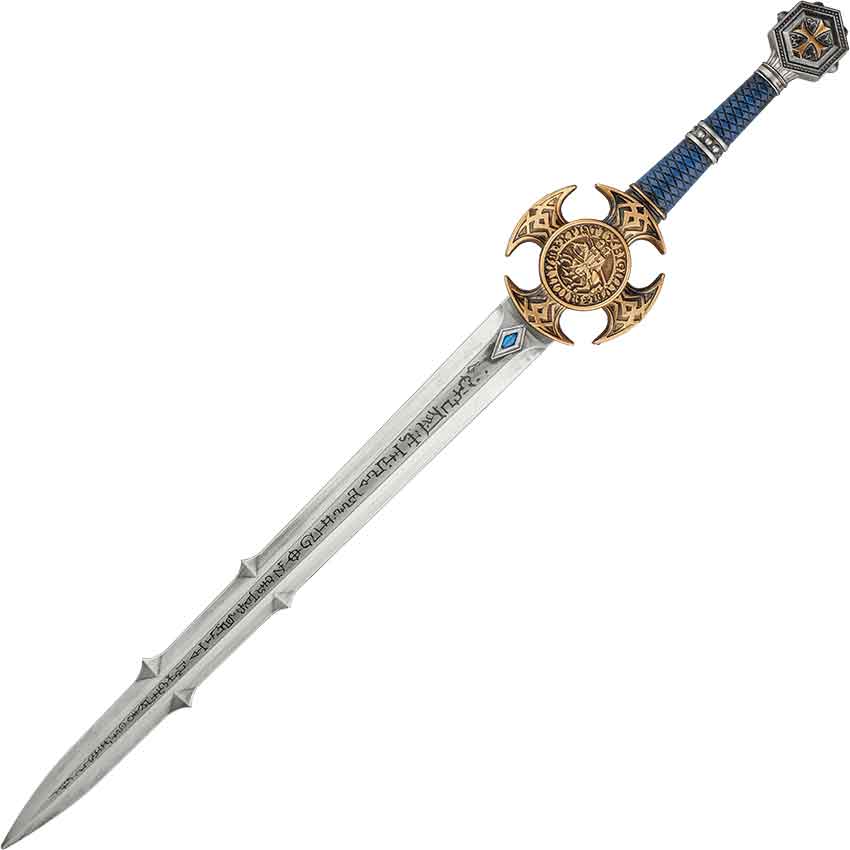Blue Medieval Templar Foam Sword