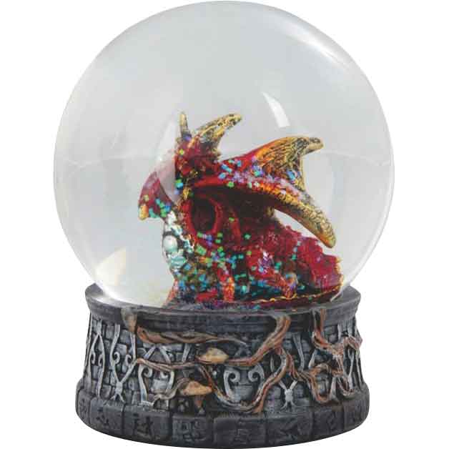 Red Fire Dragon Snow Globe