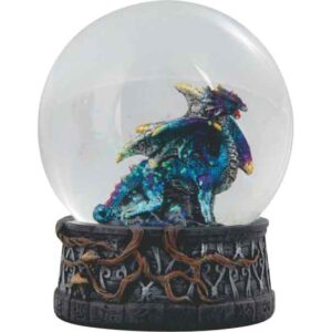 Blue Ice Dragon Snow Globe