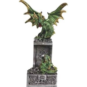 Green Dragon Treasure Hoard Statue