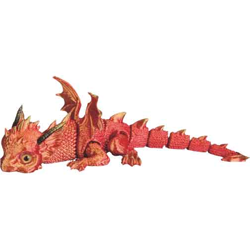 Articulated 3D Sunflame Dragon Hatchling