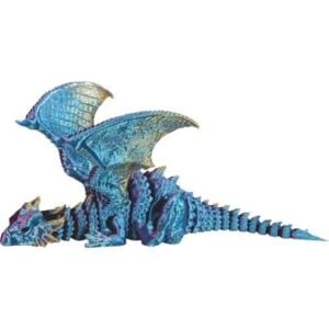 Articulated 3D Sleeping Blue Dragon