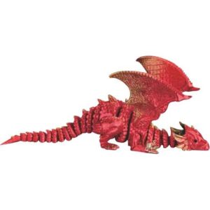 Articulated 3D Sleeping Sunflame Dragon