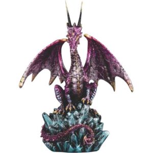 Majestic Purple Dragon on Icicle Statue