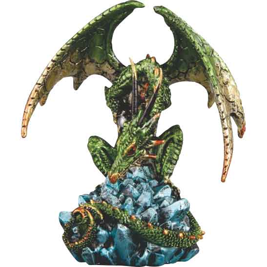 Lurking Green Dragon on Icicle Statue