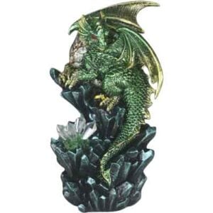 Green Dragon Resting on Icicle Statue
