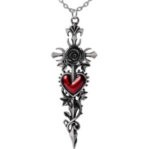 Cross of the Dark Kiss Necklace