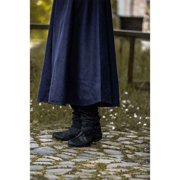 Ilmar Medieval Cloak with Dragon Clasp - Blue