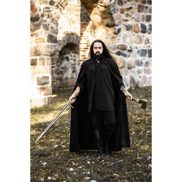 Arnulf Knights Templar Cloak - Black with Red