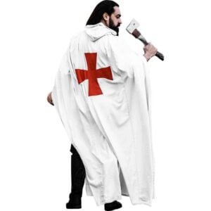 Arnulf Knights Templar Cloak - White with Red