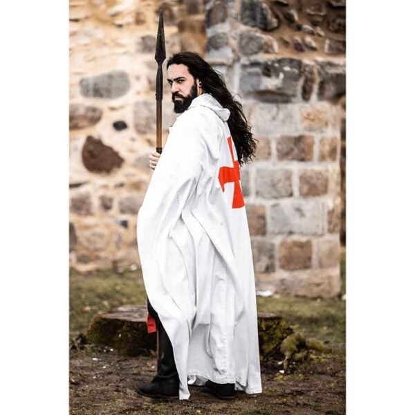 Arnulf Knights Templar Cloak - White with Red