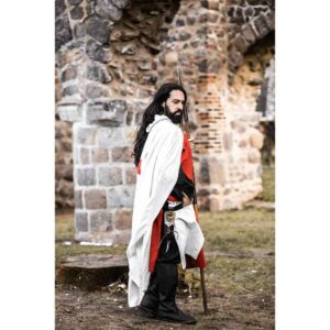 Arnulf Knights Templar Cloak - White with Red