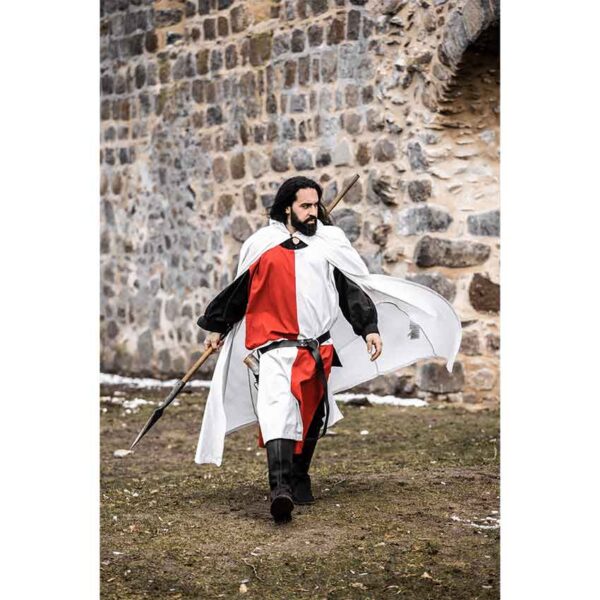 Arnulf Knights Templar Cloak - White with Red