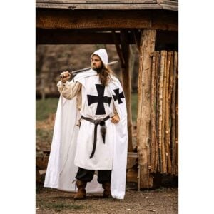 Baldwin Knights Templar Cloak - White with Black