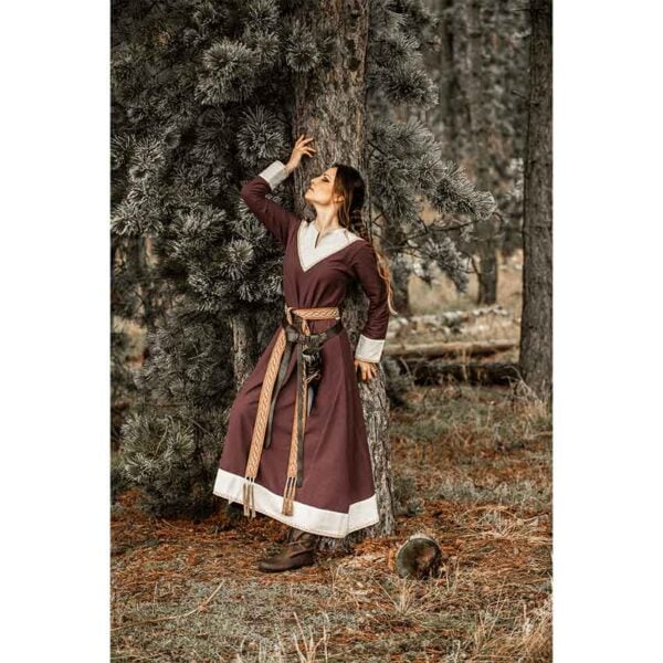 Jorunn Viking Dress - Brown and Natural