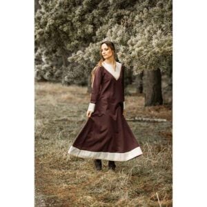 Jorunn Viking Dress - Brown and Natural