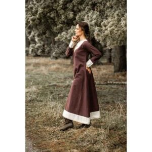 Jorunn Viking Dress - Brown and Natural
