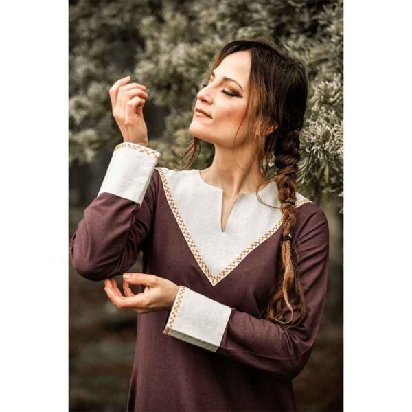 Jorunn Viking Dress - Brown and Natural