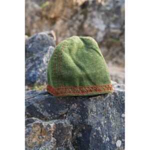Anders Embroidered Viking Cap - Green