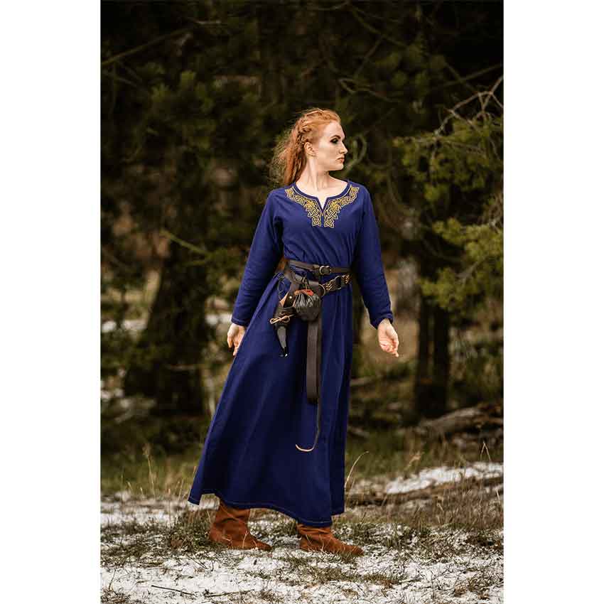 blue viking dress Viking under dress Helga Blue L