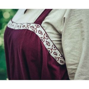 Halla Embroidered Viking Overdress - Red