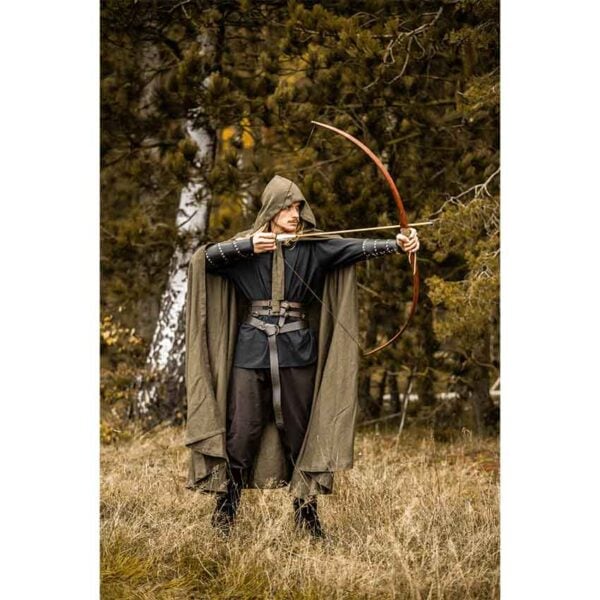 Mimir Medieval Linen Cloak - Green