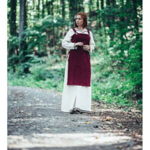 Aila Viking Wool Overdress - Red