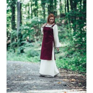 Aila Viking Wool Overdress - Red