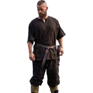 Olaf Short Sleeve Viking Tunic - Brown