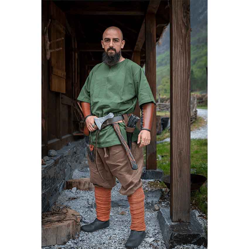Olaf Short Sleeve Viking Tunic - Green