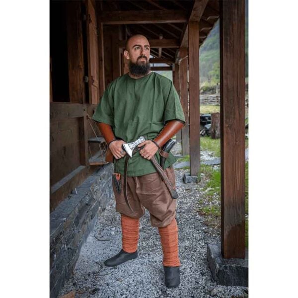 Olaf Short Sleeve Viking Tunic - Green