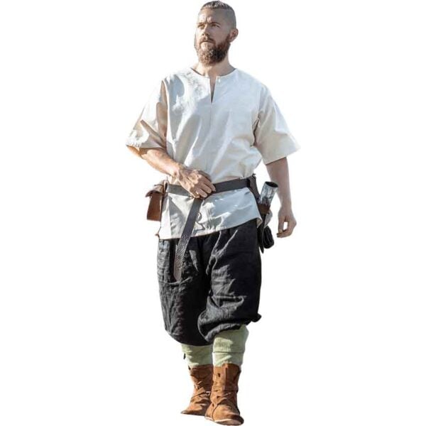 Olaf Short Sleeve Viking Tunic - Natural
