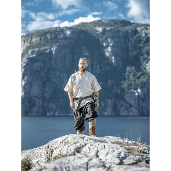 Olaf Short Sleeve Viking Tunic - Natural