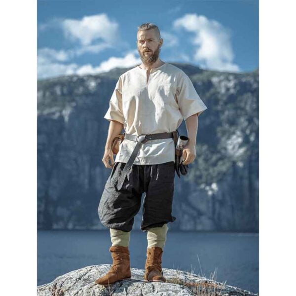 Olaf Short Sleeve Viking Tunic - Natural