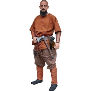 Olaf Short Sleeve Viking Tunic - Brick Red