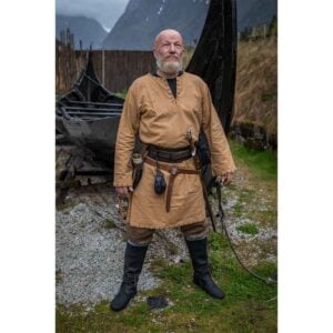 Erwin Stitched Viking Tunic - Honey Brown