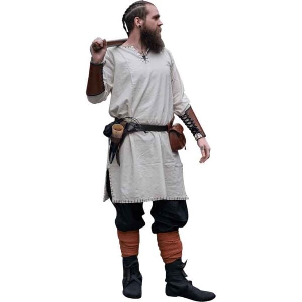 Erwin Stitched Viking Tunic - Natural