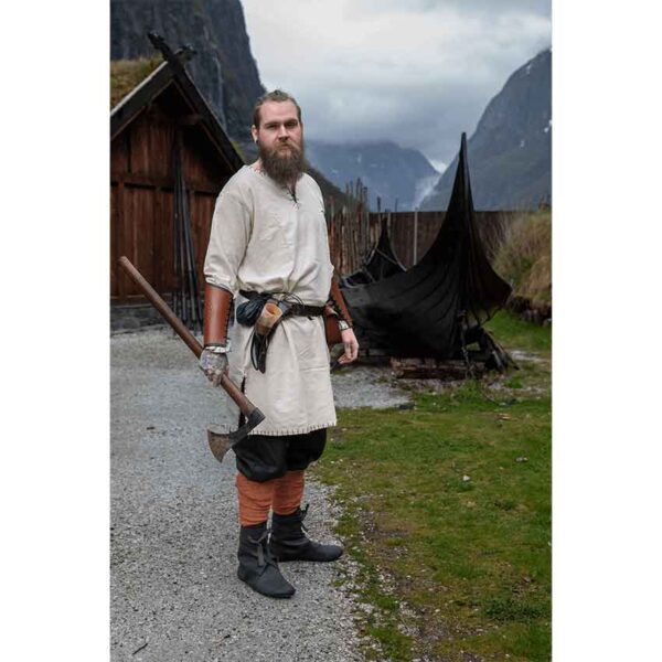 Erwin Stitched Viking Tunic - Natural